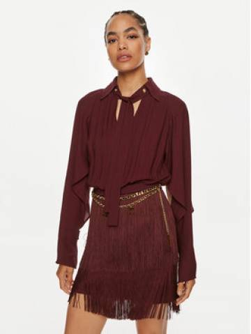 Elisabetta Franchi Коктейльна сукня AB-654-46E2 Бордовий Regular Fit Elisabetta Franchi Коктейльна сукня AB-654-46E2 Бордовий Regular Fit
