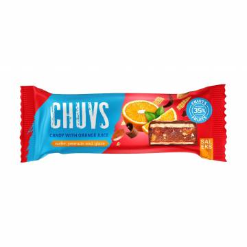 Конфета Chuvs с яблочным пюре, соком апельсина и жареным арахисом, 30 г Конфета Chuvs с яблочным пюре, соком апельсина и жареным арахисом, 30 г