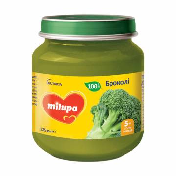 Детское овощное пюре Milupa Брокколи, от 5 месяцев, 125 г Детское овощное пюре Milupa Брокколи, от 5 месяцев, 125 г