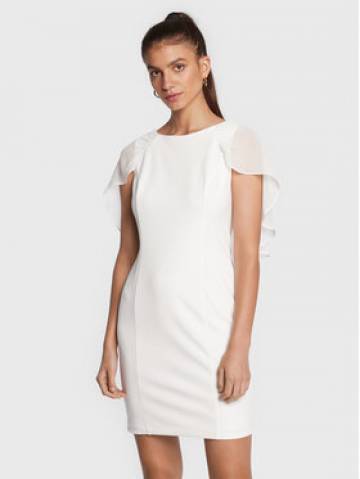 DKNY Коктейльна сукня DD2E1839 Білий Regular Fit DKNY Коктейльна сукня DD2E1839 Білий Regular Fit