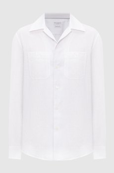 Белая рубашка из льна