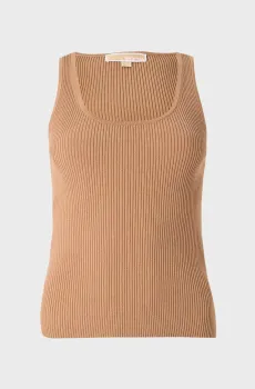 Женская бежевая майка RACER BACK SCOOP Бежевый M Michael Kors MR5615433D