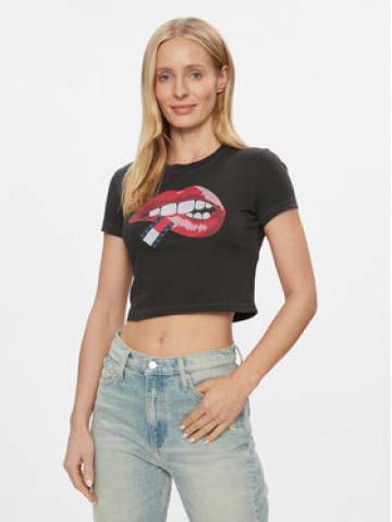Tommy Jeans Футболка Lips DW0DW17373 Чорний Slim Fit Tommy Jeans Футболка Lips DW0DW17373 Чорний Slim Fit
