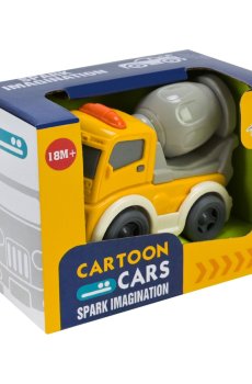 Детская инерционная игрушка-машинка Shantou Jinxing Бетоновоз, желтая, от 1.5 лет (933-503B)