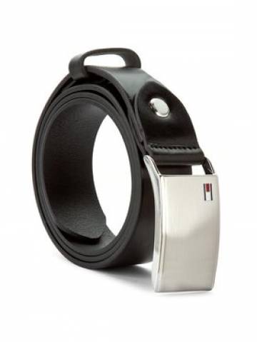 Tommy Hilfiger Чоловічий ремінь Th Plaque Belt 3.5 Adj AM0AM01995 Чорний Tommy Hilfiger Чоловічий ремінь Th Plaque Belt 3.5 Adj AM0AM01995 Чорний