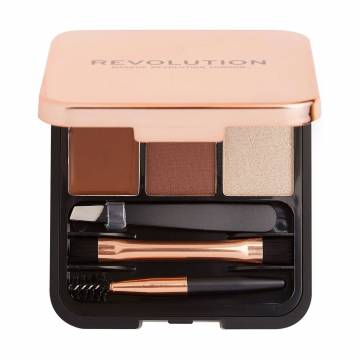 Палетка для макияжа бровей Makeup Revolution Brow Sculpt Kit, Medium Brown, 2.2 г Палетка для макияжа бровей Makeup Revolution Brow Sculpt Kit, Medium Brown, 2.2 г