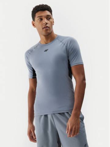 4F Технічна футболка 4FWSS24TFTSM700 Сірий Slim Fit 4F Технічна футболка 4FWSS24TFTSM700 Сірий Slim Fit