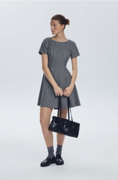Reserved - Сукня-міні - середньо-сірий - 102GP-85X