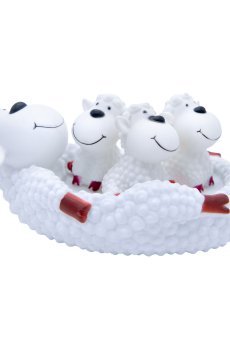 Набор для купания Bibi Toys Овечка, от 3 лет (игрушка 19.5*9*12 см, 1 шт + игрушка 7*5*5 см, 3 шт) (761599BT)