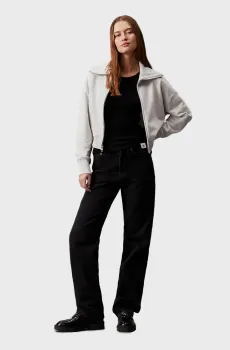 Женская серая спортивная кофта DIFFUSED MONOLOGO ZIP-THROUGH Серый XS Calvin Klein Jeans J20J223075