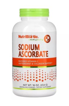 Аскорбат натрия NutriBiotic Immunity Sodium Ascorbate в порошке, 454 г
