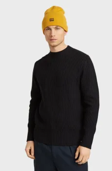 Мужской черный шерстяной джемпер Essential Черный L G-Star RAW D23731,D447