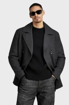 Мужское темно-серое шерстяное пальто Серый S G-Star RAW D23619,D445