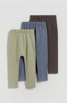 Reserved - Бавовняні легінси, набір з 3 - темно-сірий - 479HK-90X