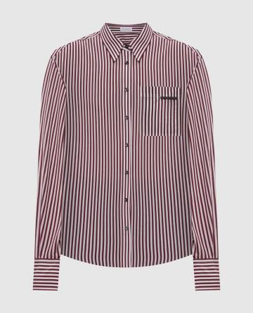 Рубашка в полоску с цепочкой мониль