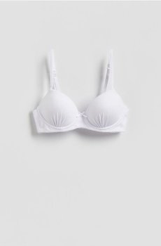 Reserved - Бавовняний бюстгальтер - білий - 899IH-00X