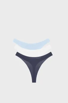 Женские трусики (3 шт) THONG Разноцветный XS Calvin Klein LV00QD5211