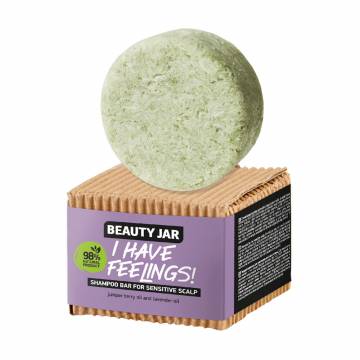 Твердый шампунь Beauty Jar I Have Feelings Shampoo для чувствительной кожи головы, с маслом можжевельника и лавандой, 65 г Твердый шампунь Beauty Jar I Have Feelings Shampoo для чувствительной кожи головы, с маслом можжевельника и лавандой, 65 г