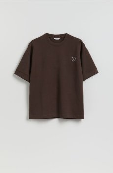 Reserved - Футболки боксі з принтом - коричневий - 249JA-88X