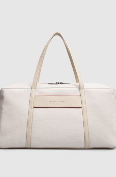 Белая сумка-дафл с логотипом