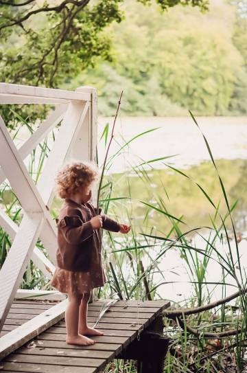 Детский хлопковый кардиган Thats mine цвет коричневый лёгкий