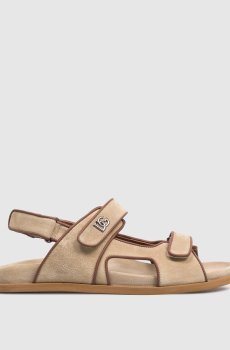 Детские замшевые бежевые сандалии