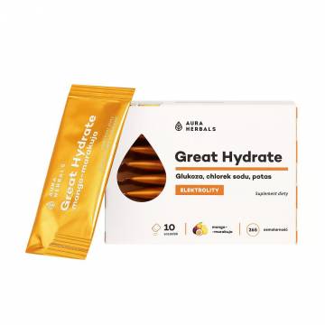 Электролиты Aura Herbals Great Hydrate со вкусом манго-маракуйи, в порошке, 10*3.5 г Электролиты Aura Herbals Great Hydrate со вкусом манго-маракуйи, в порошке, 10*3.5 г