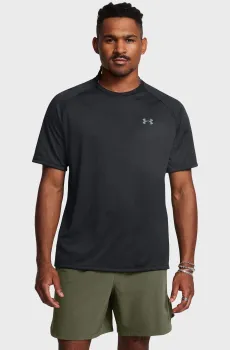 Мужская черная футболка UA Tech SS Tee Черный 3XL Under Armour 1326413-001