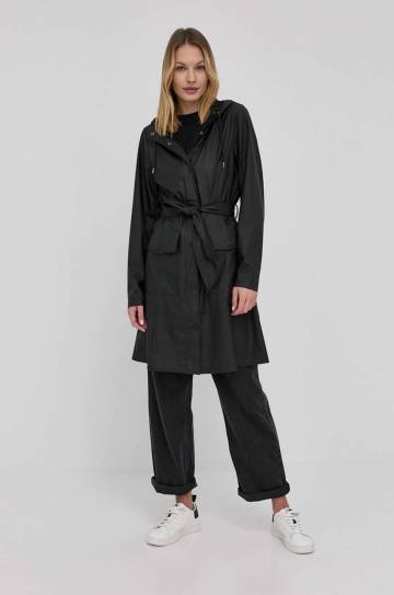 Куртка Rains 18130 Curve Jacket женская цвет чёрный переходная 18130.01-Black Куртка Rains 18130 Curve Jacket женская цвет чёрный переходная 18130.01-Black