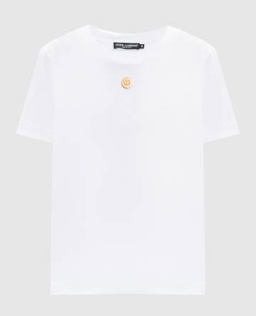 Белая футболка с логотипом DG логотип