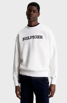 Мужской белый свитшот MONOTYPE EMBRO Белый L Tommy Hilfiger MW0MW32726