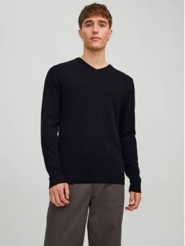 Jack&Jones Светр 12137194 Чорний Regular Fit Jack&Jones Светр 12137194 Чорний Regular Fit