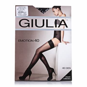 Чулки женские Giulia Emotion 40 DEN, Nero, размер 3/4 Чулки женские Giulia Emotion 40 DEN, Nero, размер 3/4