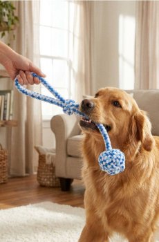 Іграшка для перетягування для собак - light blue
