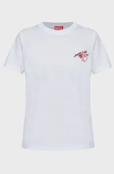 Женская белая футболка T-REG-S1 Белый XS Diesel A22488 0JMBD