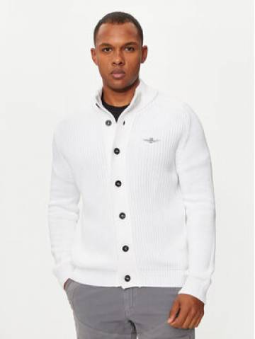 Aeronautica Militare Кардиган 242MA1454L409 Білий Regular Fit Aeronautica Militare Кардиган 242MA1454L409 Білий Regular Fit