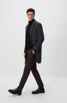 Reserved - Бавовняні штани чінос слім - темно коричневий - 6002L-89X