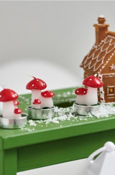 Свічки, 3 шт. - червоний