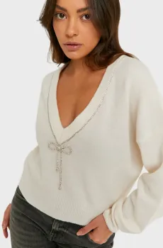 Женский белый пуловер Белый L Tally Weijl SPUACLUMINA