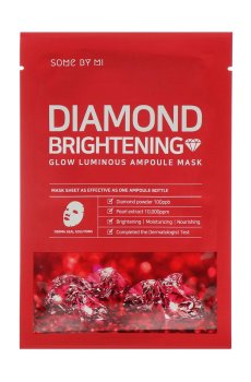 Осветляющая ампульная тканевая маска для лица Some By Mi Diamond Brightening с алмазной пудрой, 25 г