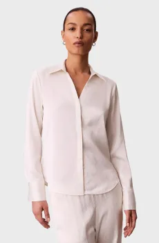 Женская белая рубашка HAMMERED Белый M Calvin Klein LV044F129G