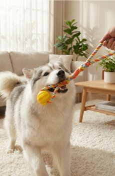 Іграшка-шарпак для собаки - різнобарвний