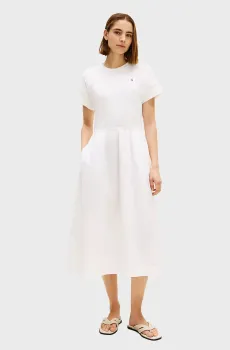 Женское белое платье CODY MIX MEDIA Белый L Tommy Hilfiger WW0WW51148