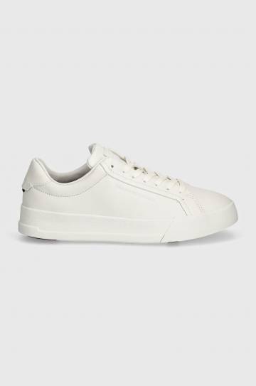 Кожаные кроссовки Tommy Hilfiger TH COURT BEST LEATHER цвет белый FM0FM05120 Кожаные кроссовки Tommy Hilfiger TH COURT BEST LEATHER цвет белый FM0FM05120