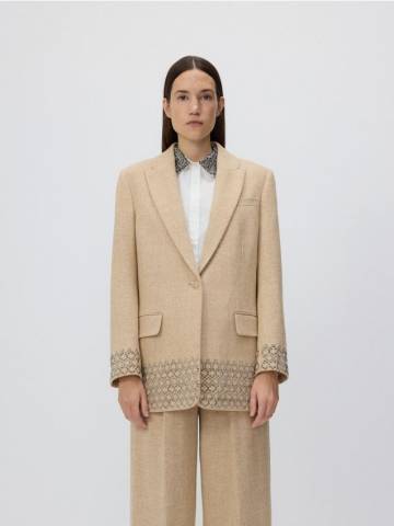 Reserved - LADIES` BLAZER - пшеничний - 120DO-12X Reserved - LADIES` BLAZER - пшеничний - 120DO-12X