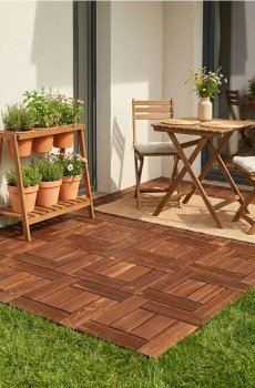 Композитна терасна плитка з виглядом дерева 4 pack - кавовий