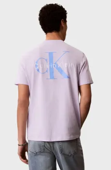 Мужская сиреневая футболка CLASSIC BACK MONOLOGO Сиреневый L Calvin Klein Jeans LV14RF852G