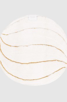 Белый махровый коврик для ванной комнаты ENCHANT