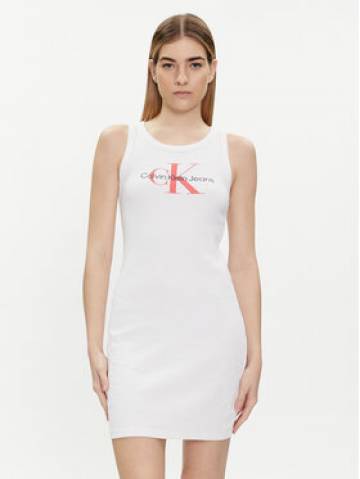 Calvin Klein Jeans Літня сукня Archival Monologo J20J223069 Білий Slim Fit Calvin Klein Jeans Літня сукня Archival Monologo J20J223069 Білий Slim Fit