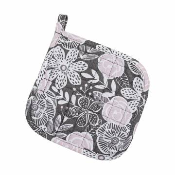 Прихватка кухонная Home Line Цветы, графитово-фрезовая, 20*20 см (полупанама) (177487) Прихватка кухонная Home Line Цветы, графитово-фрезовая, 20*20 см (полупанама) (177487)
